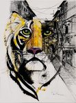 Homeless Tiger-30x40cm, mixed media on canvas